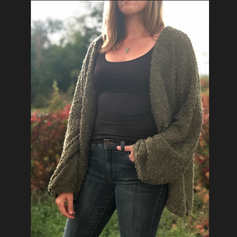 Slouchy Oversized Green Sweater